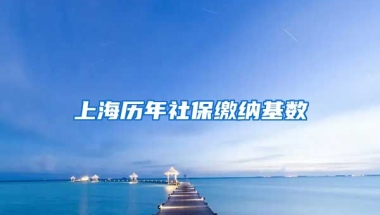 上海历年社保缴纳基数