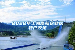 2022年上海高新企业居转户政策