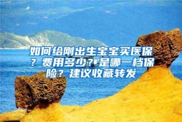 如何给刚出生宝宝买医保？费用多少？是哪一档保险？建议收藏转发