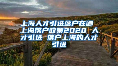 上海人才引进落户在哪 上海落户政策2020 人才引进 落户上海的人才引进