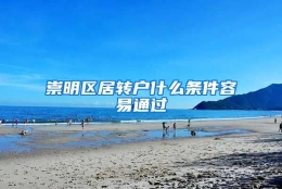 崇明区居转户什么条件容易通过