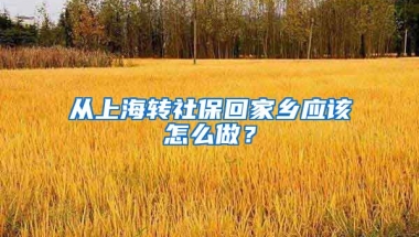 从上海转社保回家乡应该怎么做？