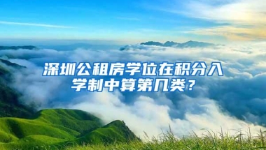 深圳公租房学位在积分入学制中算第几类？