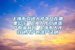 上海市引进人才落户在哪里公示 上海人才引进落户有编制吗 上海市人才引进入沪的落户证明