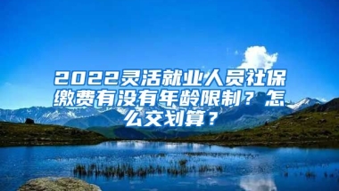 2022灵活就业人员社保缴费有没有年龄限制？怎么交划算？