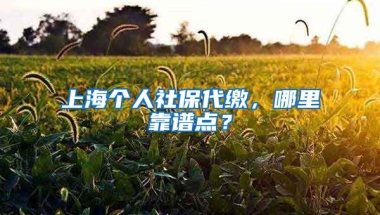 上海个人社保代缴，哪里靠谱点？