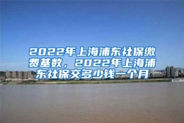 2022年上海浦东社保缴费基数，2022年上海浦东社保交多少钱一个月