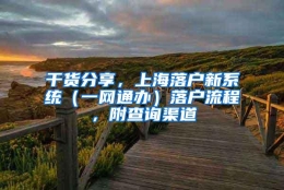 干货分享，上海落户新系统（一网通办）落户流程，附查询渠道