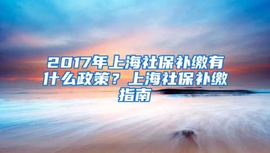 2017年上海社保补缴有什么政策？上海社保补缴指南