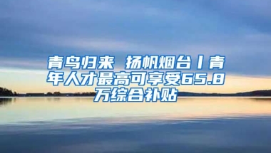 青鸟归来 扬帆烟台丨青年人才最高可享受65.8万综合补贴