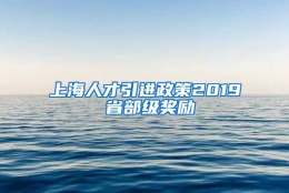 上海人才引进政策2019 省部级奖励