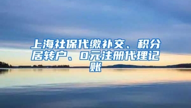 上海社保代缴补交、积分居转户、0元注册代理记账