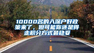 10000名的入深户好政策来了，但可能你还是得走积分方式最稳妥