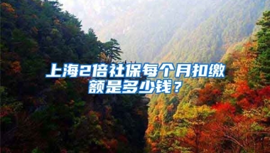 上海2倍社保每个月扣缴额是多少钱？