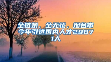 全链条、全无忧，烟台市今年引进国内人才29871人