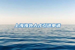 上海海外人才引进申请