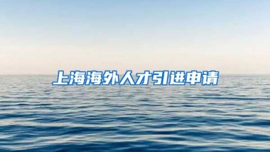 上海海外人才引进申请