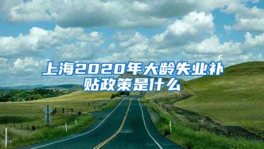 上海2020年大龄失业补贴政策是什么