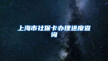 上海市社保卡办理进度查询