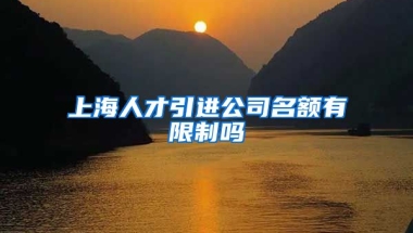 上海人才引进公司名额有限制吗