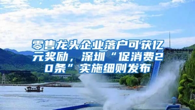 零售龙头企业落户可获亿元奖励，深圳“促消费20条”实施细则发布