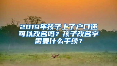 2019年孩子上了户口还可以改名吗？孩子改名字需要什么手续？