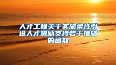 人才工程关于实施柔性引进人才激励支持若干措施的通知