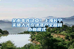 全市率先试点！上海长宁实施人才引进落户全程网办新模式