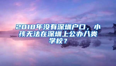 2018年没有深圳户口，小孩无法在深圳上公办八类学校？