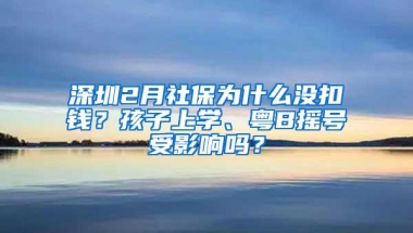 深圳2月社保为什么没扣钱？孩子上学、粤B摇号受影响吗？