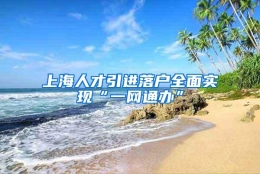 上海人才引进落户全面实现“一网通办”