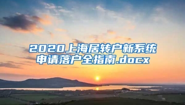 2020上海居转户新系统申请落户全指南.docx