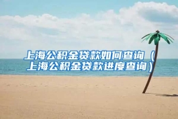 上海公积金贷款如何查询（上海公积金贷款进度查询）