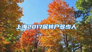 上海2017居转户多少人