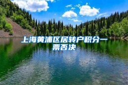 上海黄浦区居转户积分一票否决