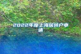 2022年度上海居转户申请