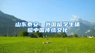 山东泰安：外国留学生体验中国传统文化