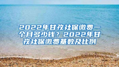 2022年甘孜社保缴费一个月多少钱？2022年甘孜社保缴费基数及比例