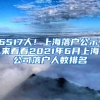 6517人！上海落户公示，来看看2021年6月上海公司落户人数排名