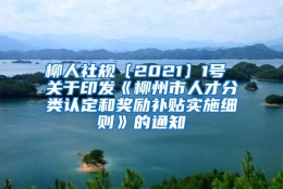 柳人社规〔2021〕1号 关于印发《柳州市人才分类认定和奖励补贴实施细则》的通知