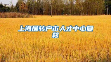 上海居转户市人才中心复核