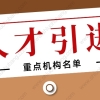 2022年上海人才引进落户政策，哪些机构是属于重点机构？