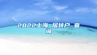 2022上海 居转户 查询