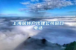 上海居转户代理公司窗口电话