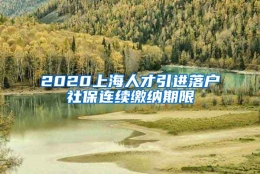 2020上海人才引进落户社保连续缴纳期限