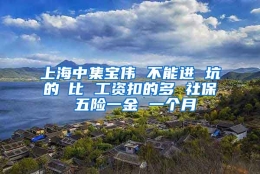 上海中集宝伟 不能进 坑的①比 工资扣的多 社保 五险一金 一个月