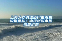 上海人才引进落户重点机构指哪些？申报材料申报流程汇总