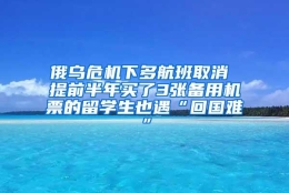 俄乌危机下多航班取消 提前半年买了3张备用机票的留学生也遇“回国难”