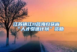 江苏镇江11名海归获省“人才引进计划”资助