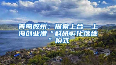 青岛胶州：探索上合—上海创业港“科研孵化落地”模式